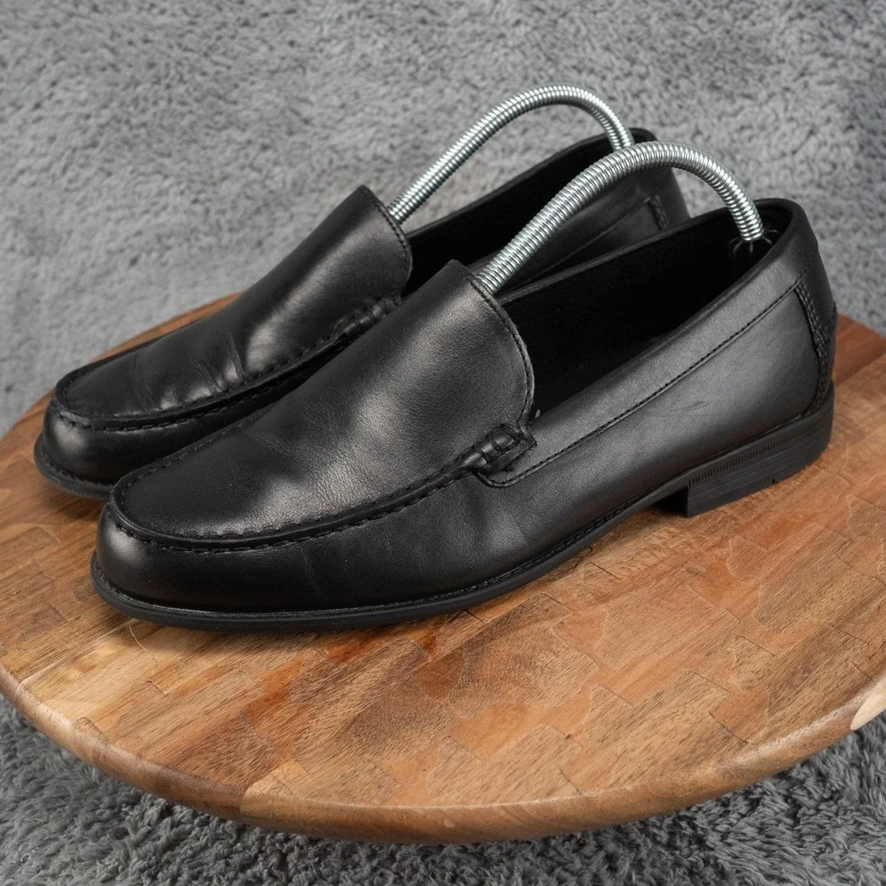Cole Haan Loafer Mens Size 9 Black Good Leather Slip On C24509 Casual Round Toe